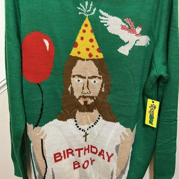 Tipsy Elves Happy Birthday Jesus ugly Christmas sweater - Picture 6 of 16